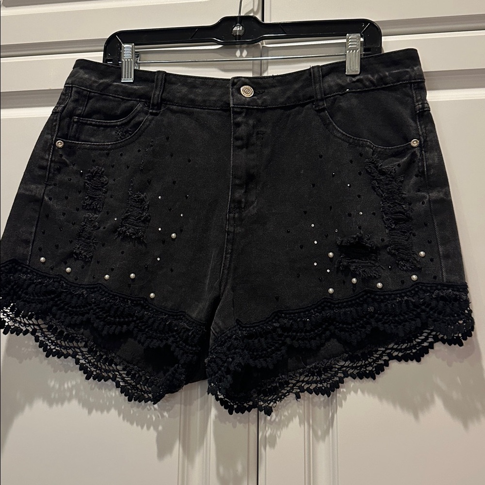 SOLD SOLD SOLD!  Black Denim Shorts